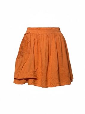 DA-NANG SURPLUS VINTAGE Orange Embroidered Skirt!